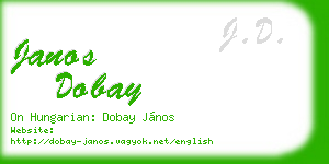 janos dobay business card