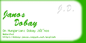 janos dobay business card